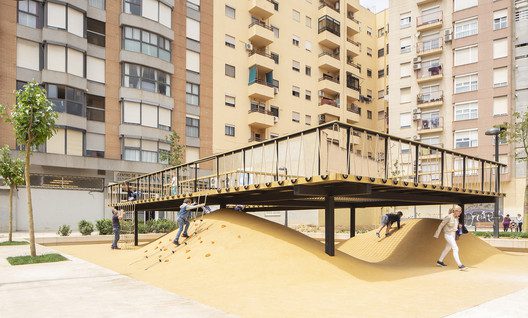 Playground landscapes at Santa María Mazzarello Square