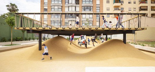 Playground landscapes at Santa María Mazzarello Square