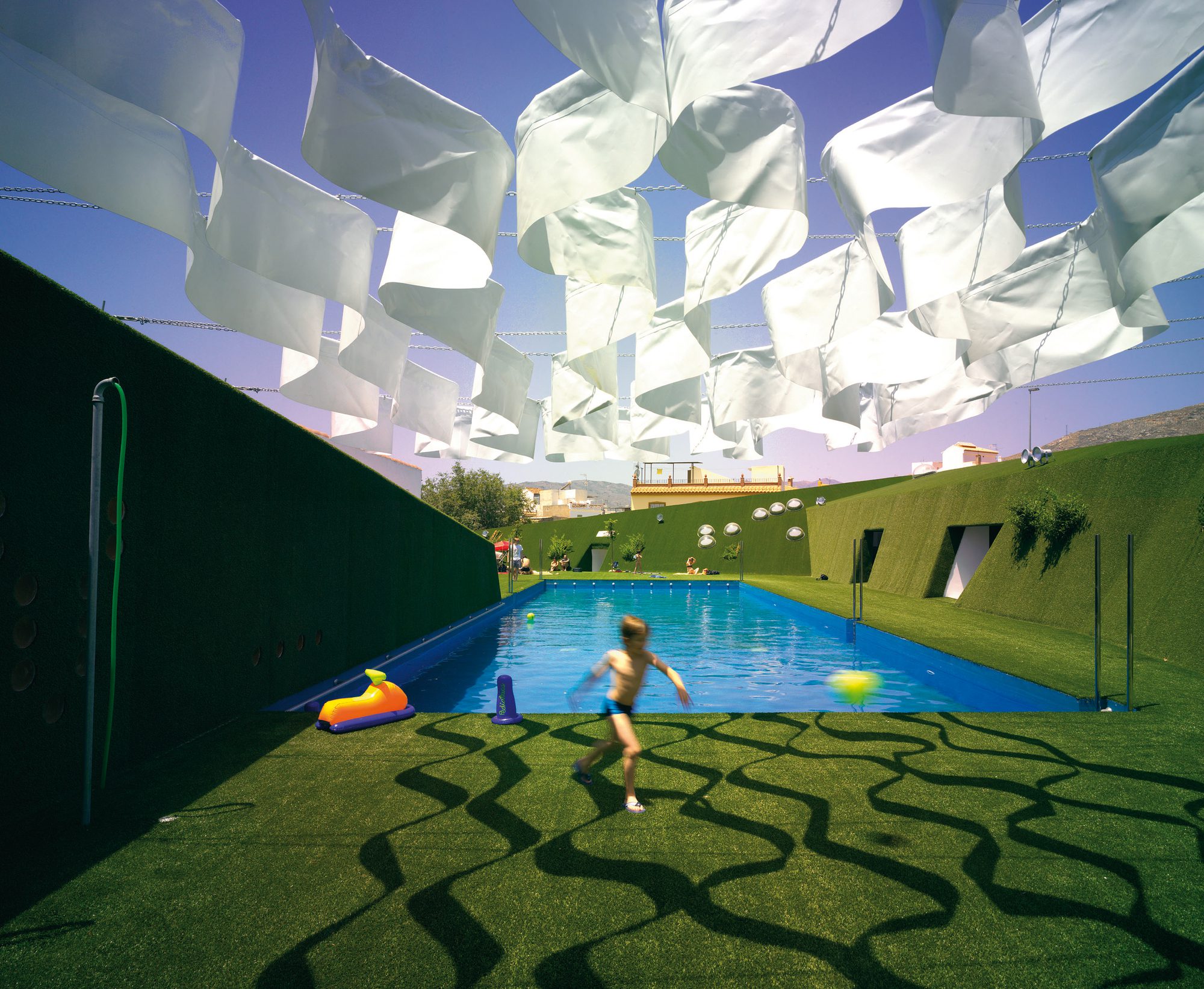 Public Pool on a Urban Artificial Valley