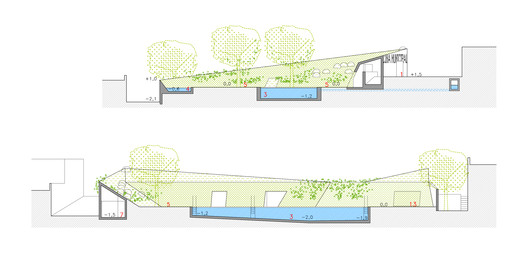 Public Pool on a Urban Artificial Valley