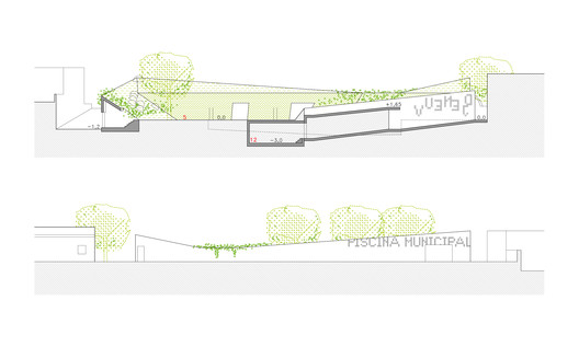 Public Pool on a Urban Artificial Valley