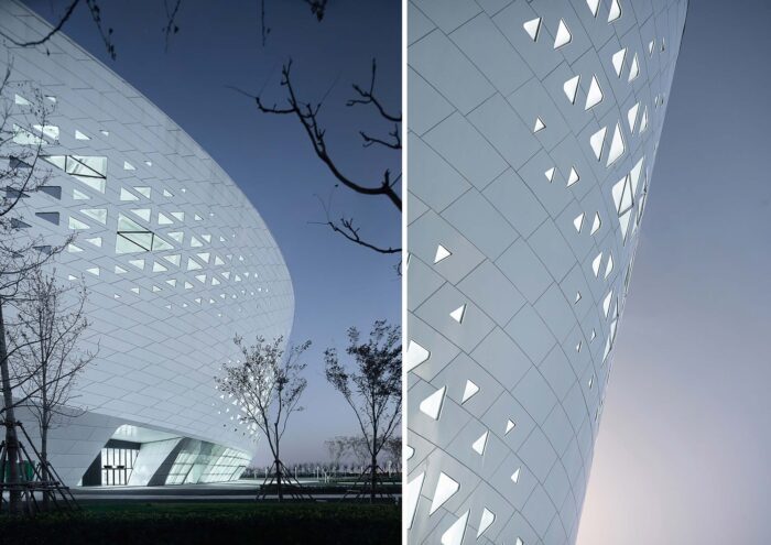 the gymnasium facade details. Image © Bowen Hou15