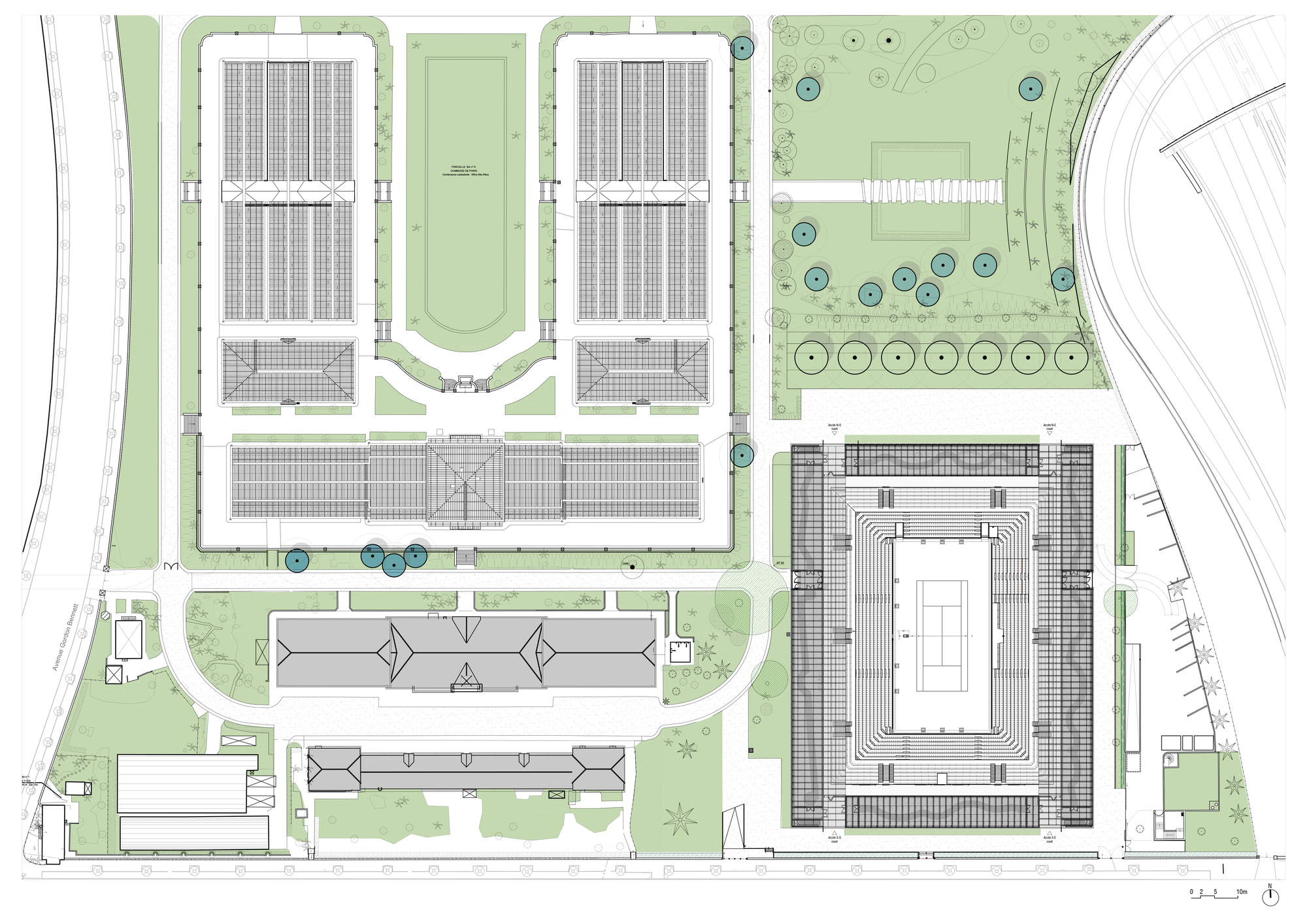 Simonne-Mathieu Tennis Court at Roland Garros