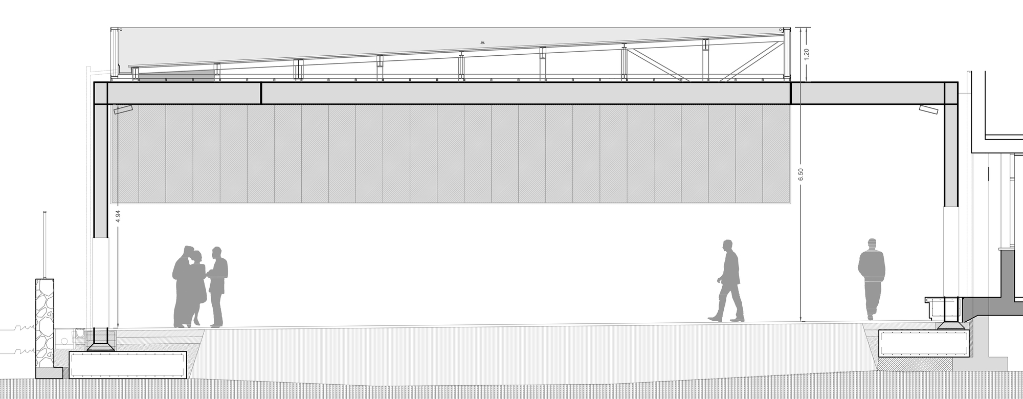 Roof in the CPI Antonio Trueba