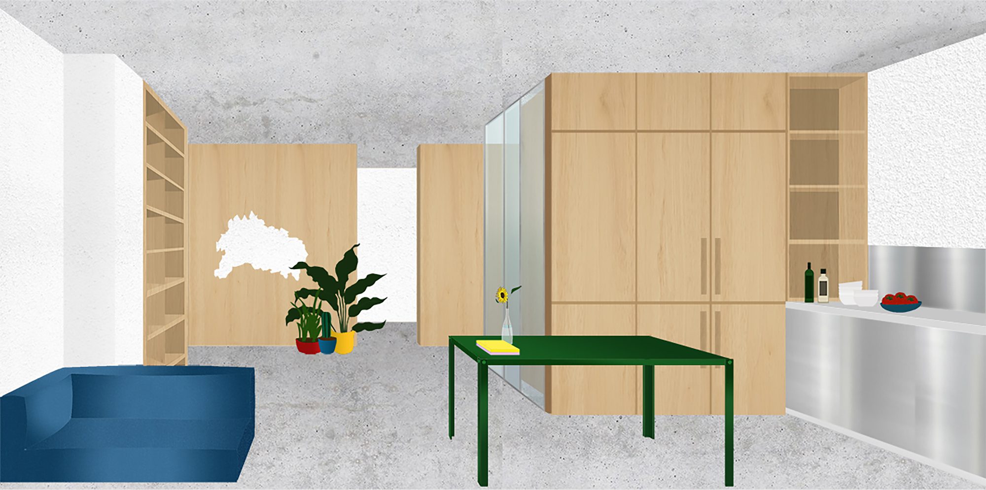 Domesticated Square Apartment