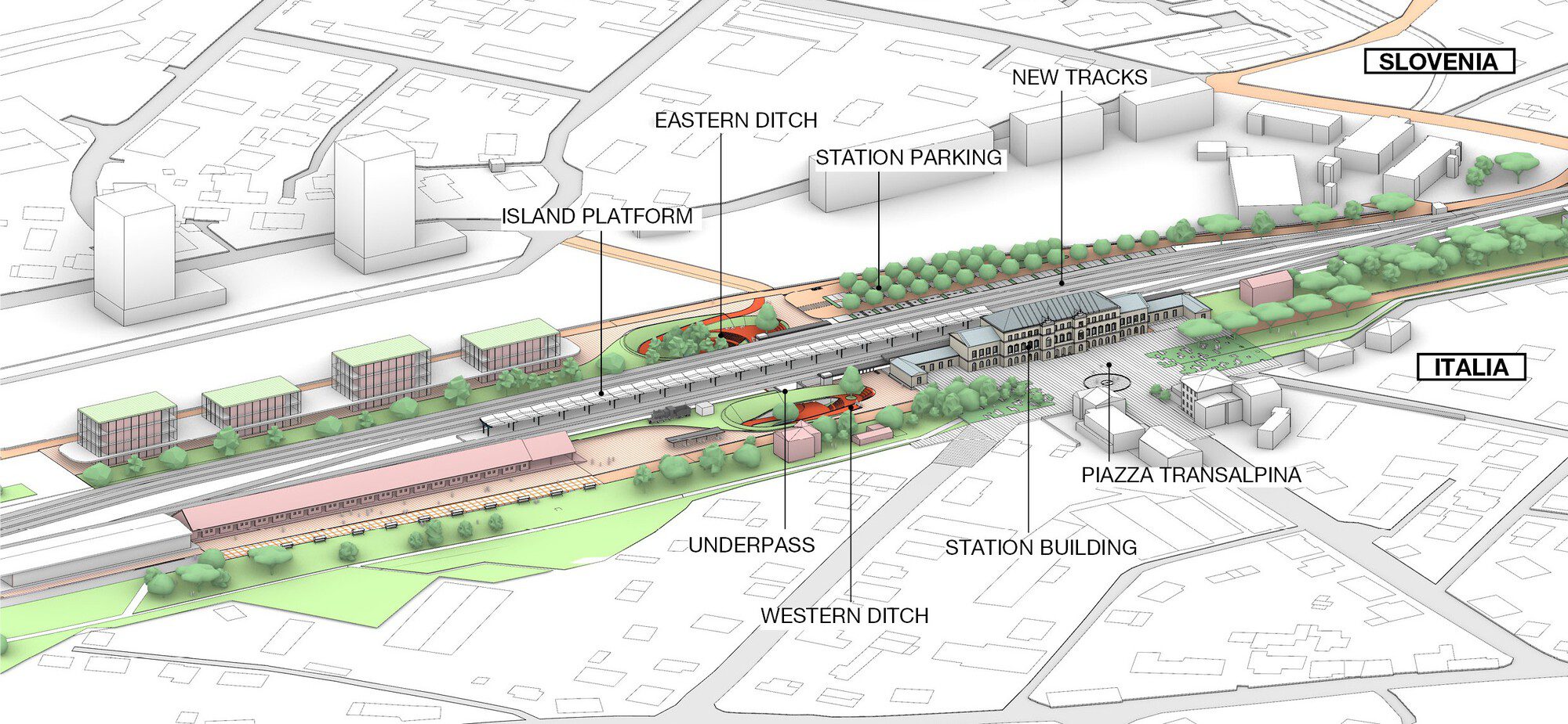 Nova Gorica Railway Station and Vrtača Underpass