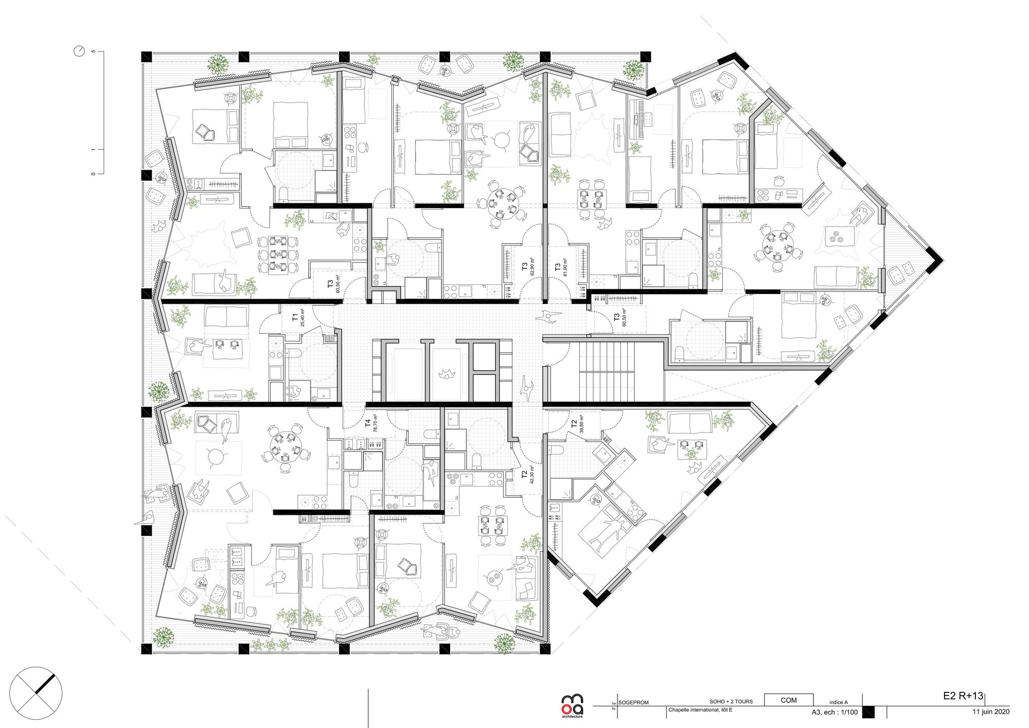 Floor plan level 13 (Tower E2)32