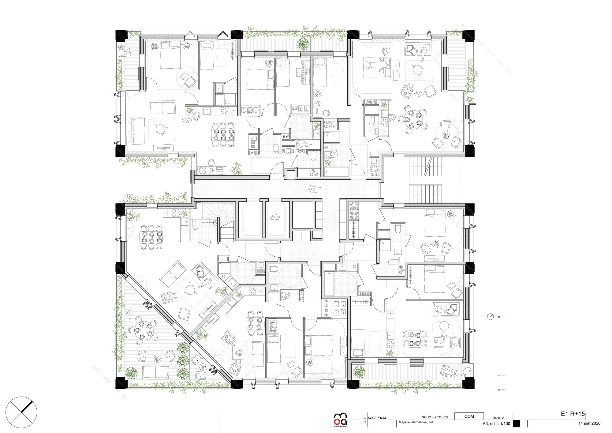 Floor plan level 15 (Tower E1)31