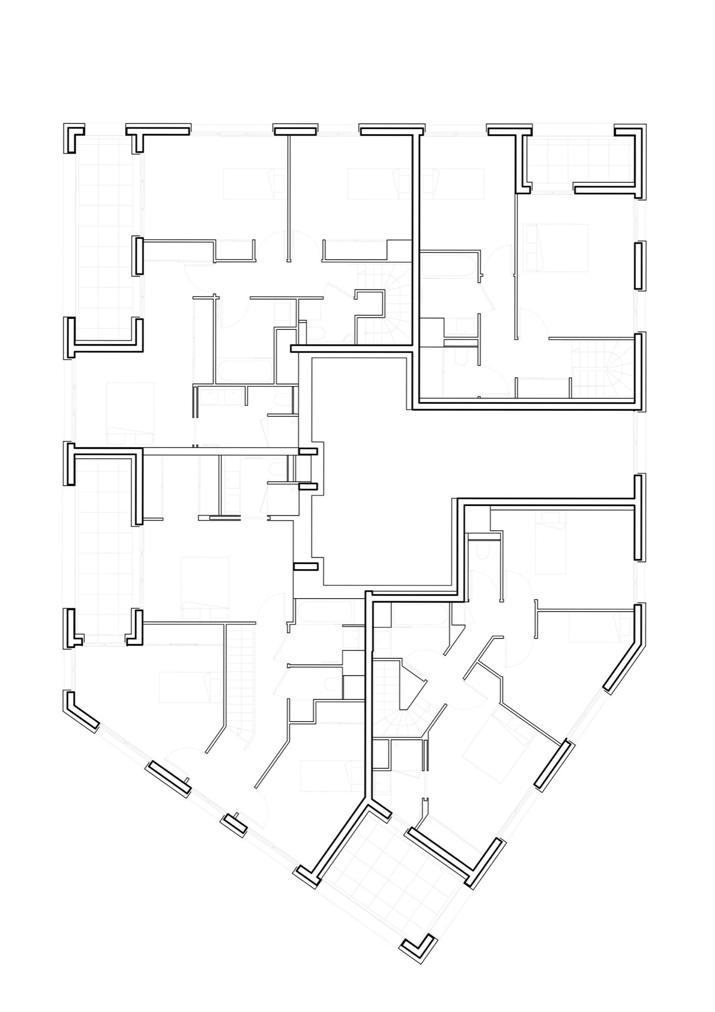 Floor plan level 1734