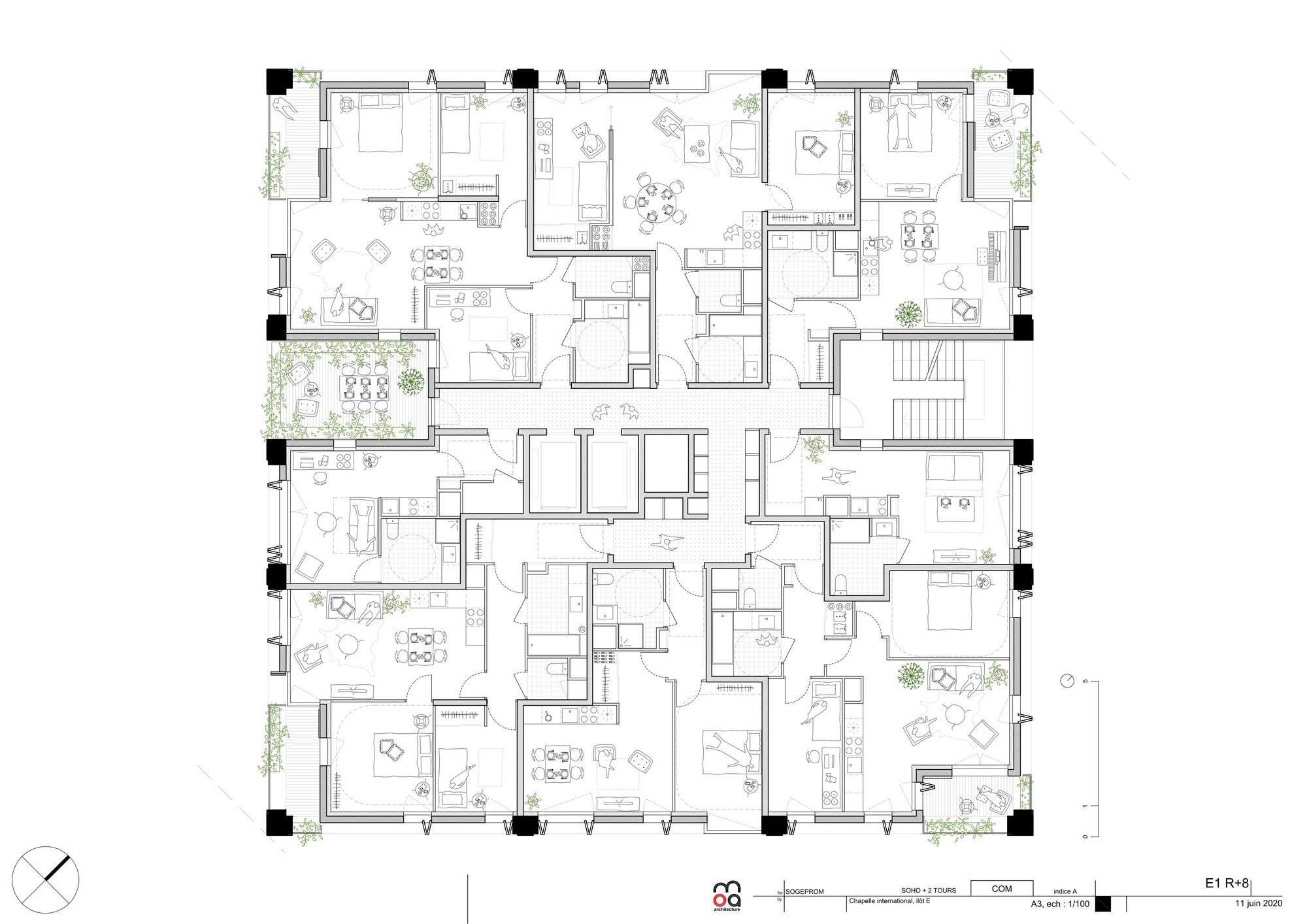 Floor plan level 8 (Tower E1)30