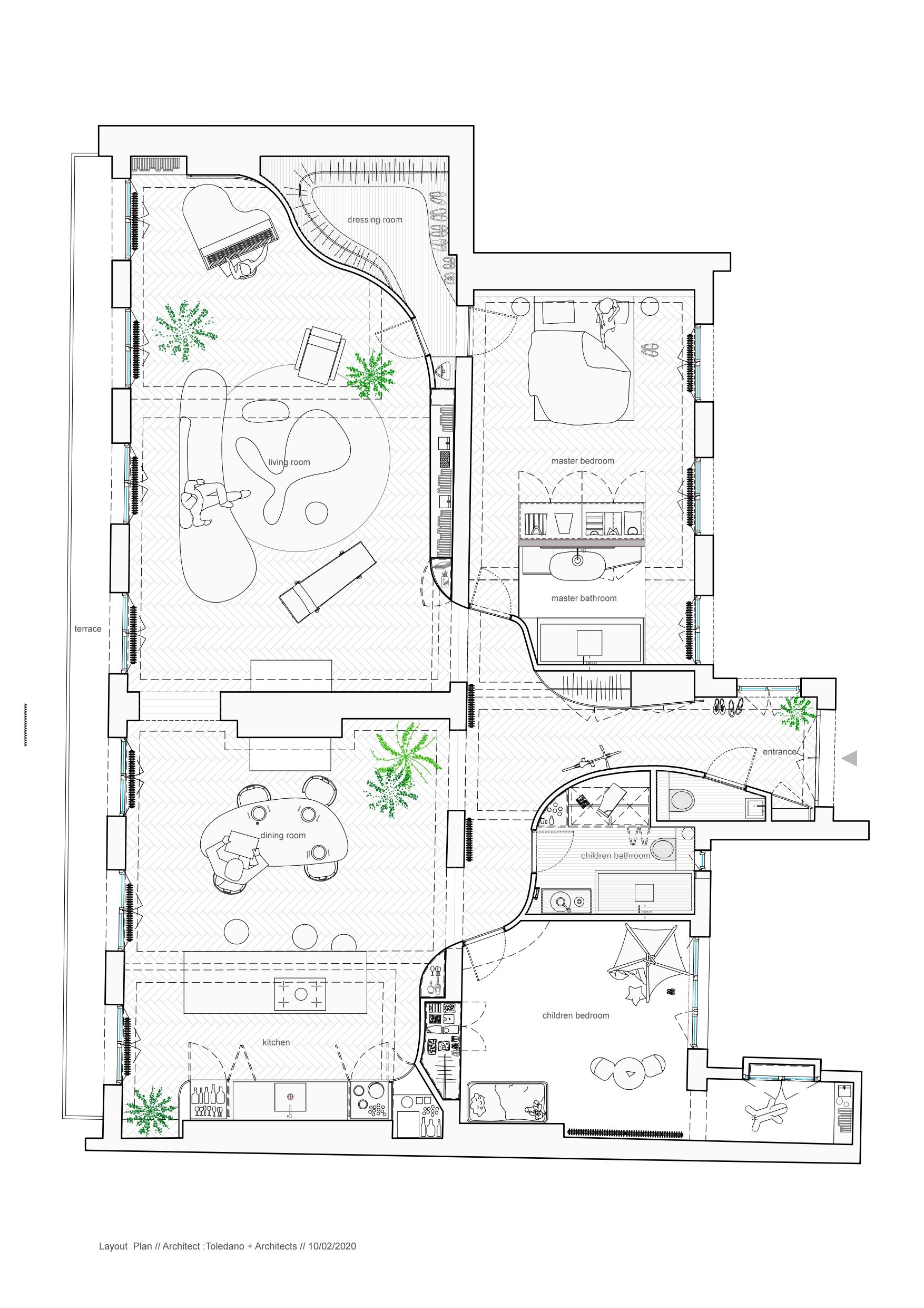 Wood Ribbon Apartment