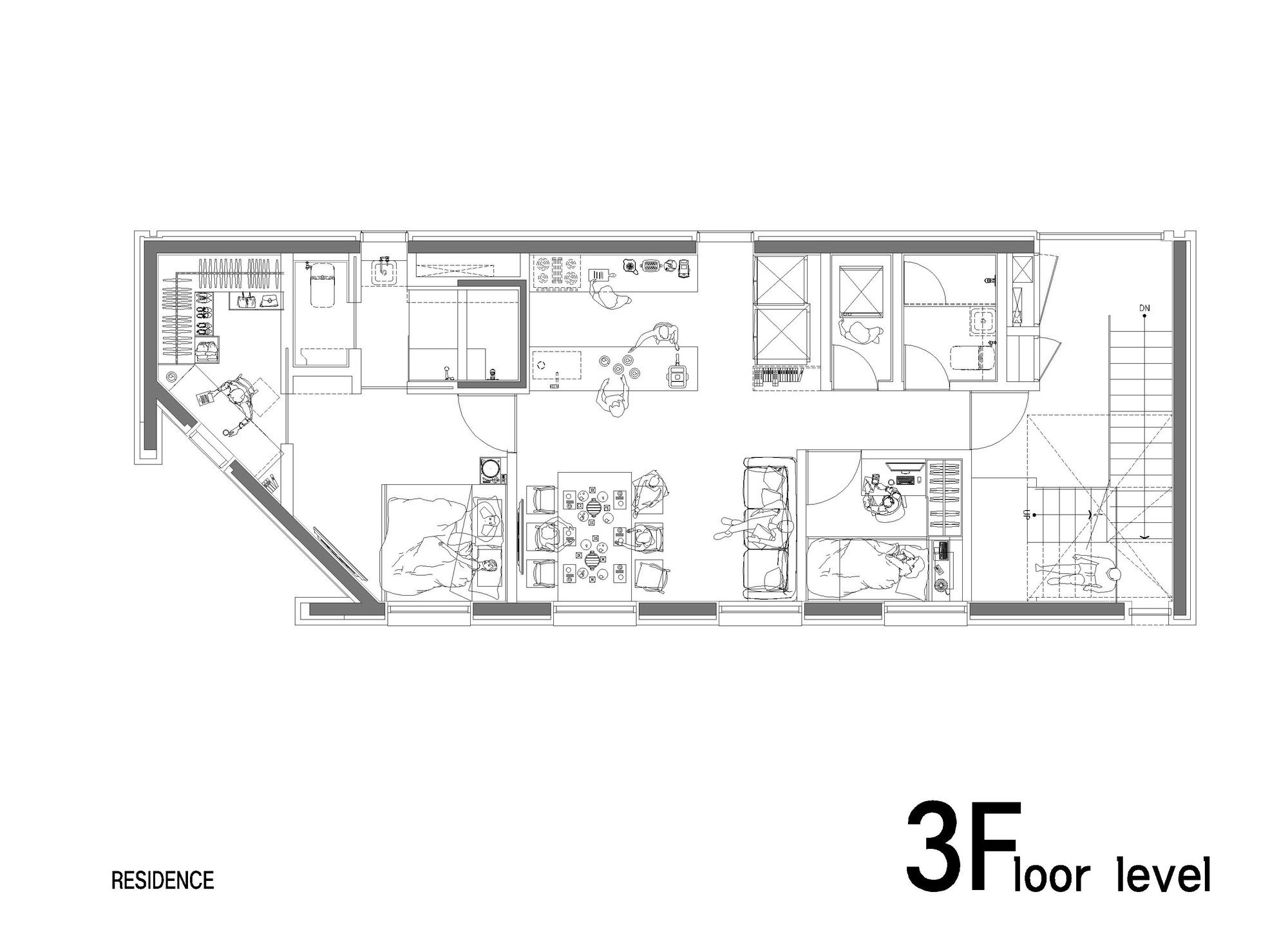 Three Planes Five Layers Apartment