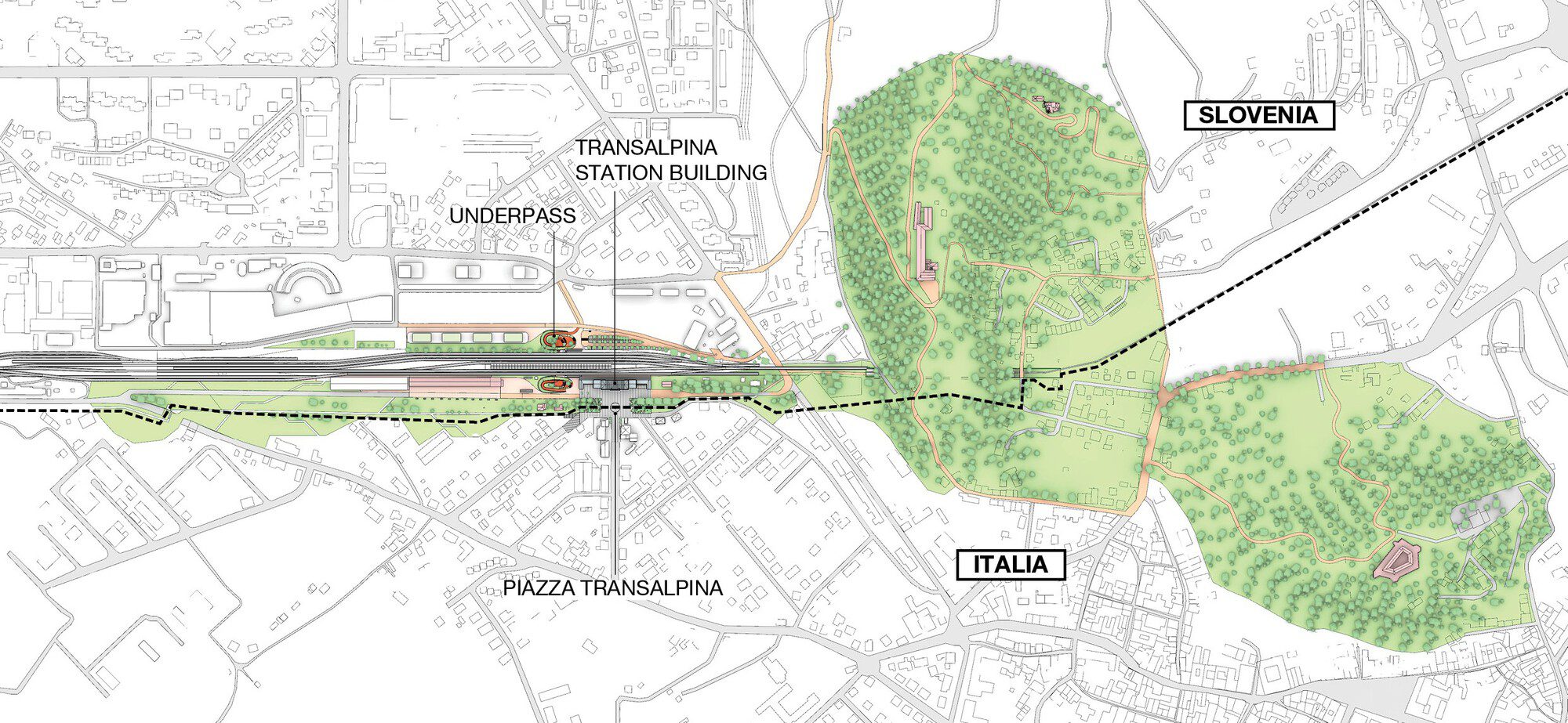 Nova Gorica Railway Station and Vrtača Underpass