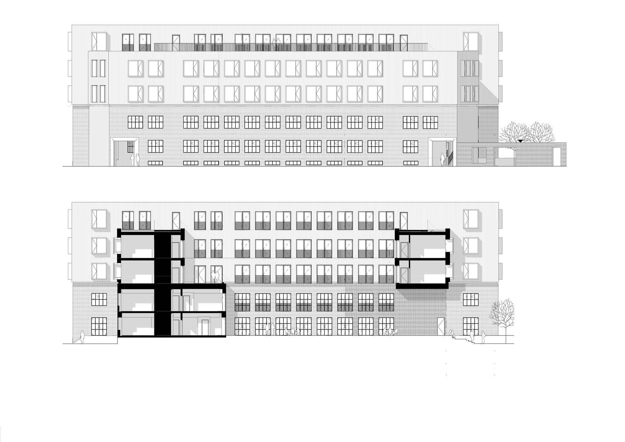 West Elevation and Section24