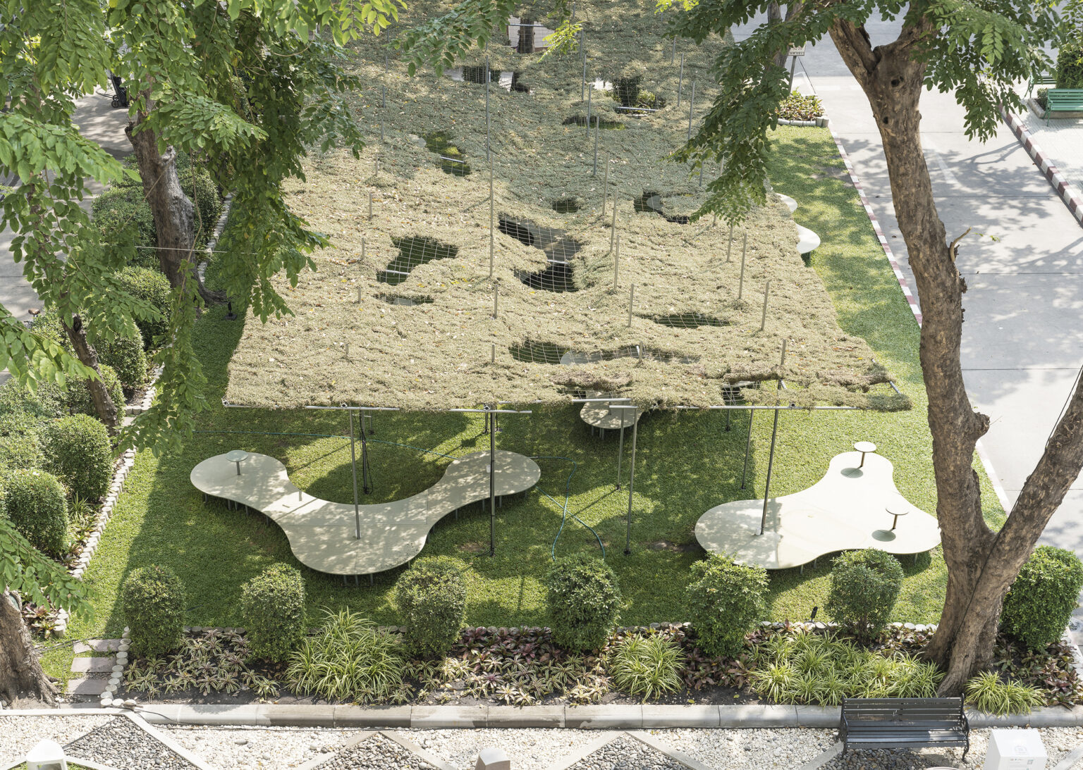 Pavillion Base Grouynd Connection People Pavilion, Elevated Ground | sp|n + nerd studio - Arch2O.com
