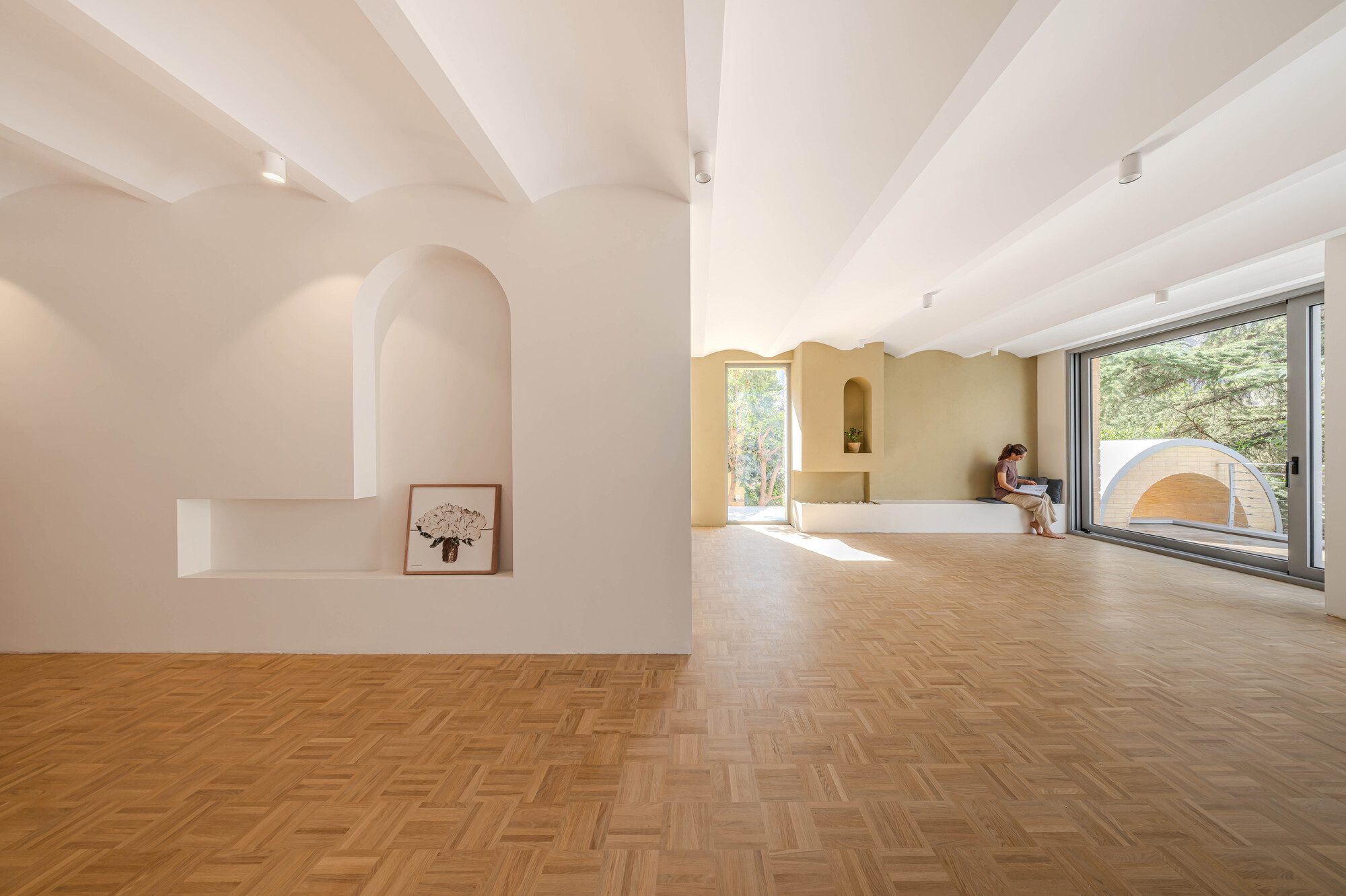 A House Looking to A Cedrus Tree