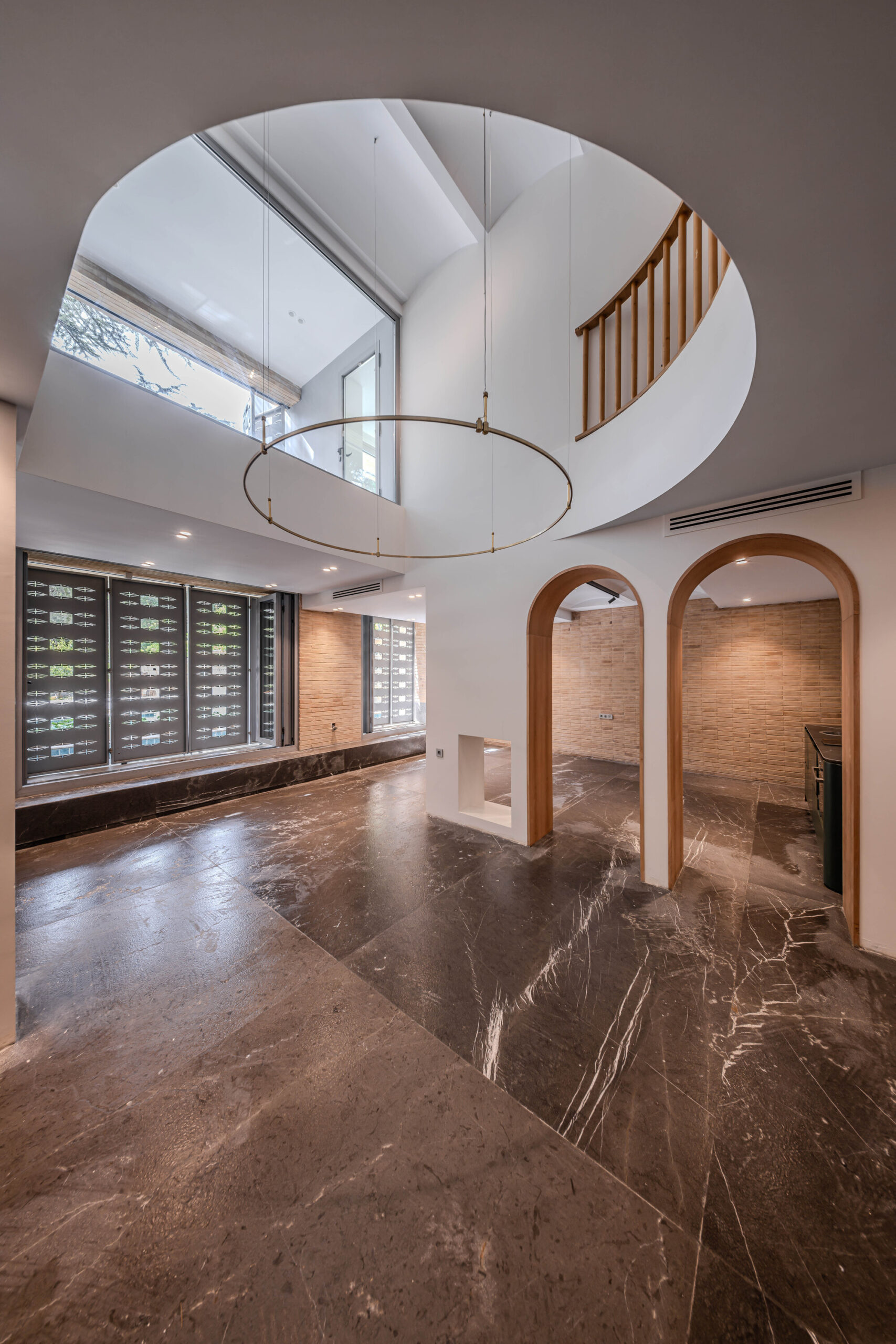 A House Looking to A Cedrus Tree