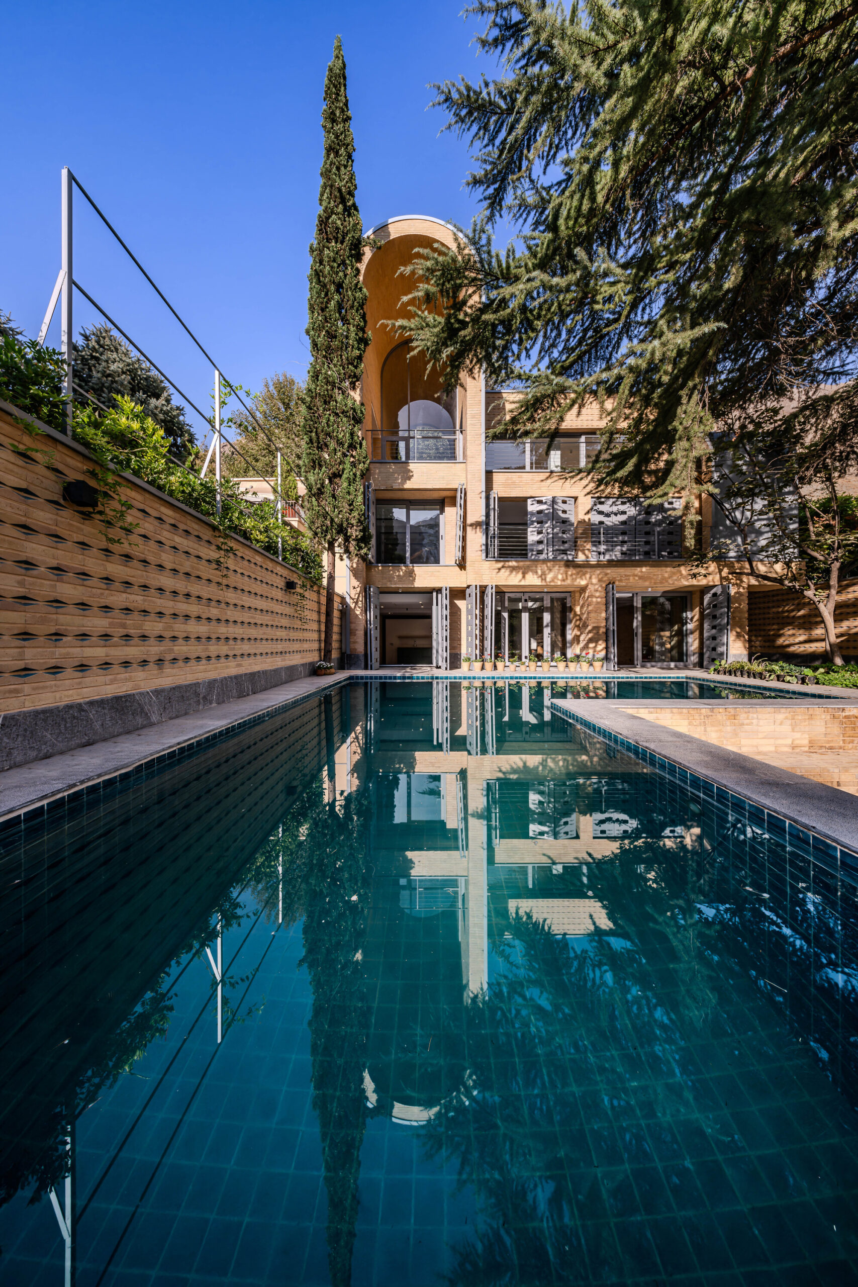A House Looking to A Cedrus Tree