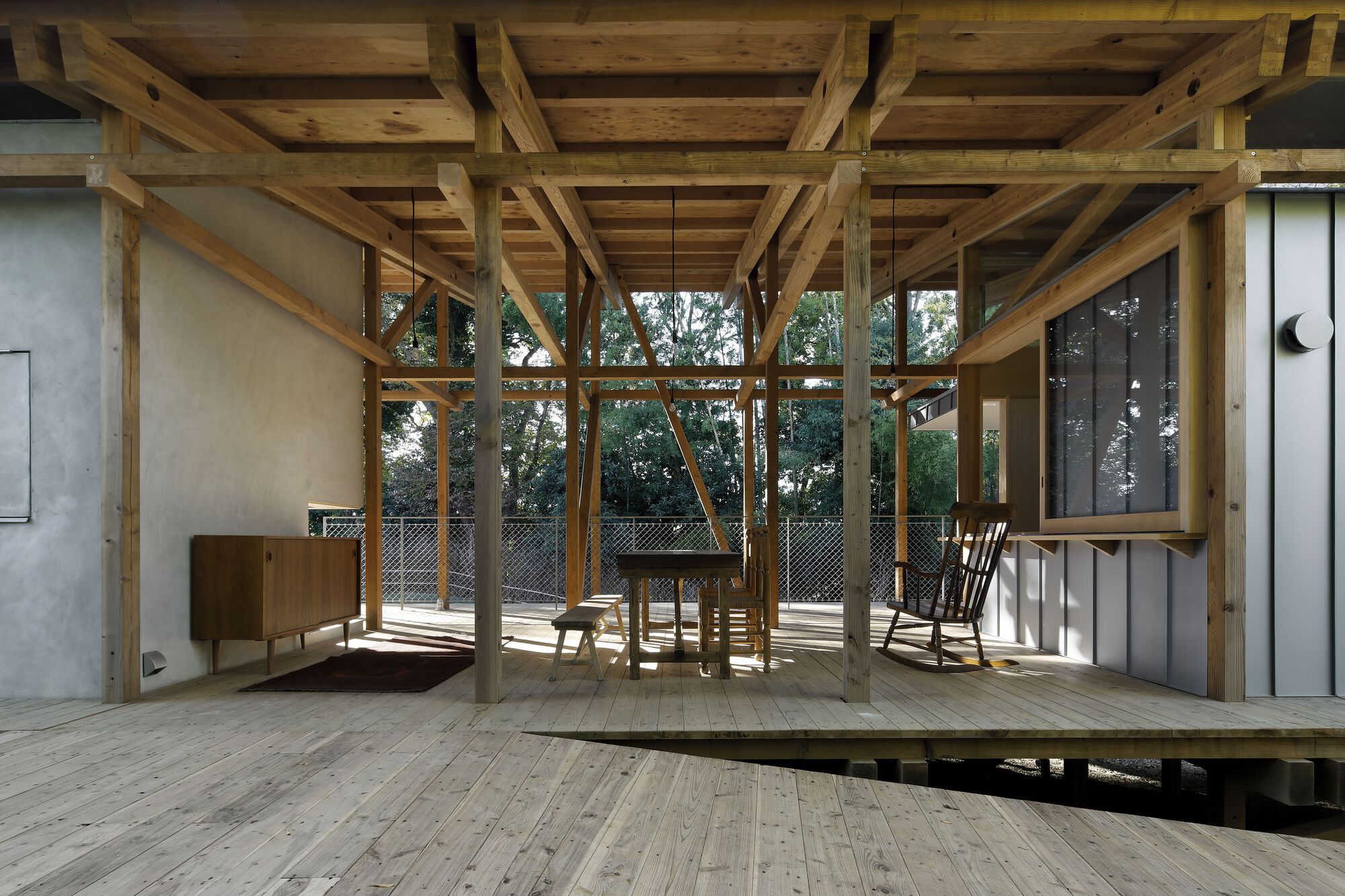 Long House with an Engawa Senior Daycare Center