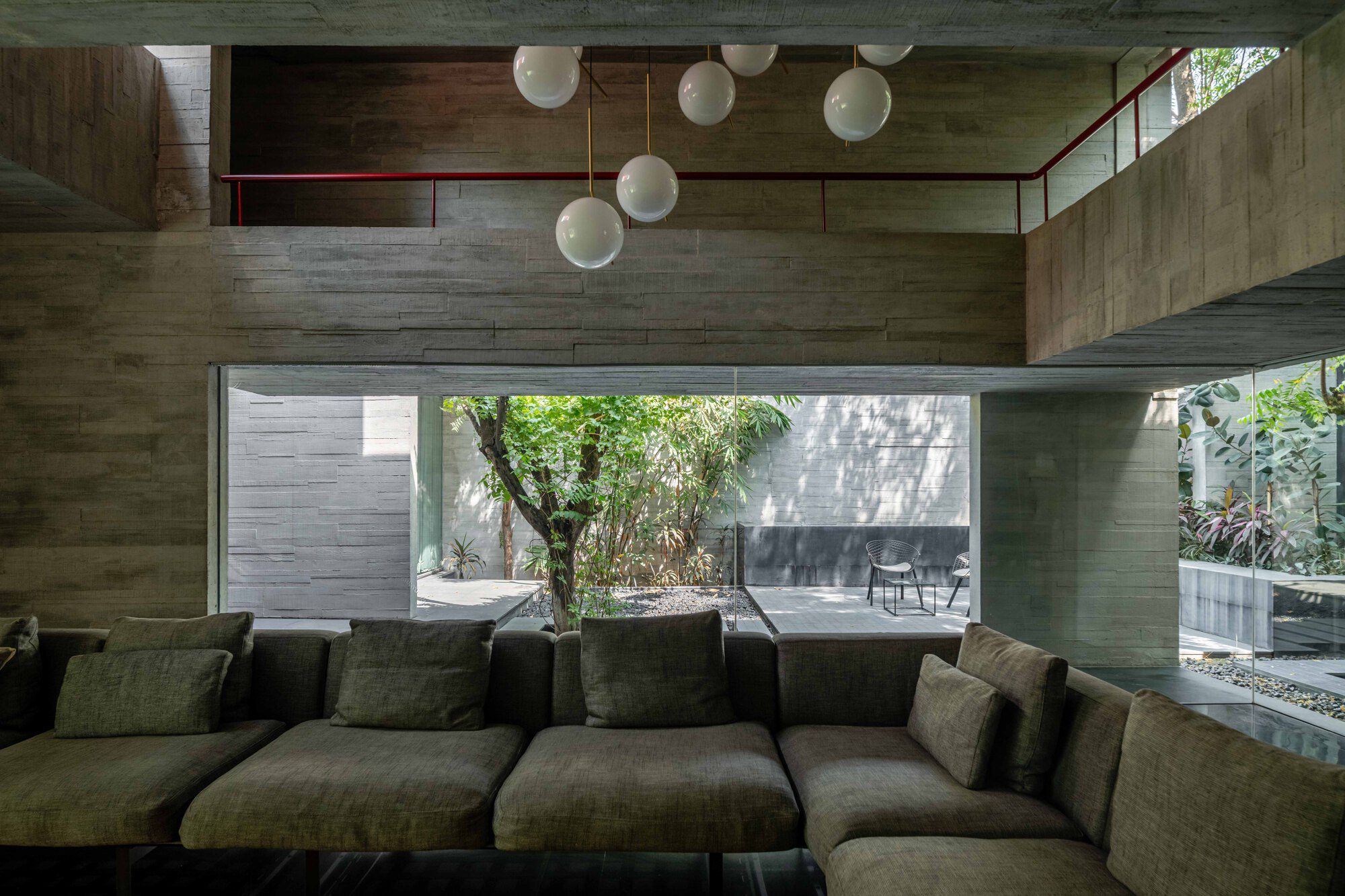 Trees Sliced Through Residence