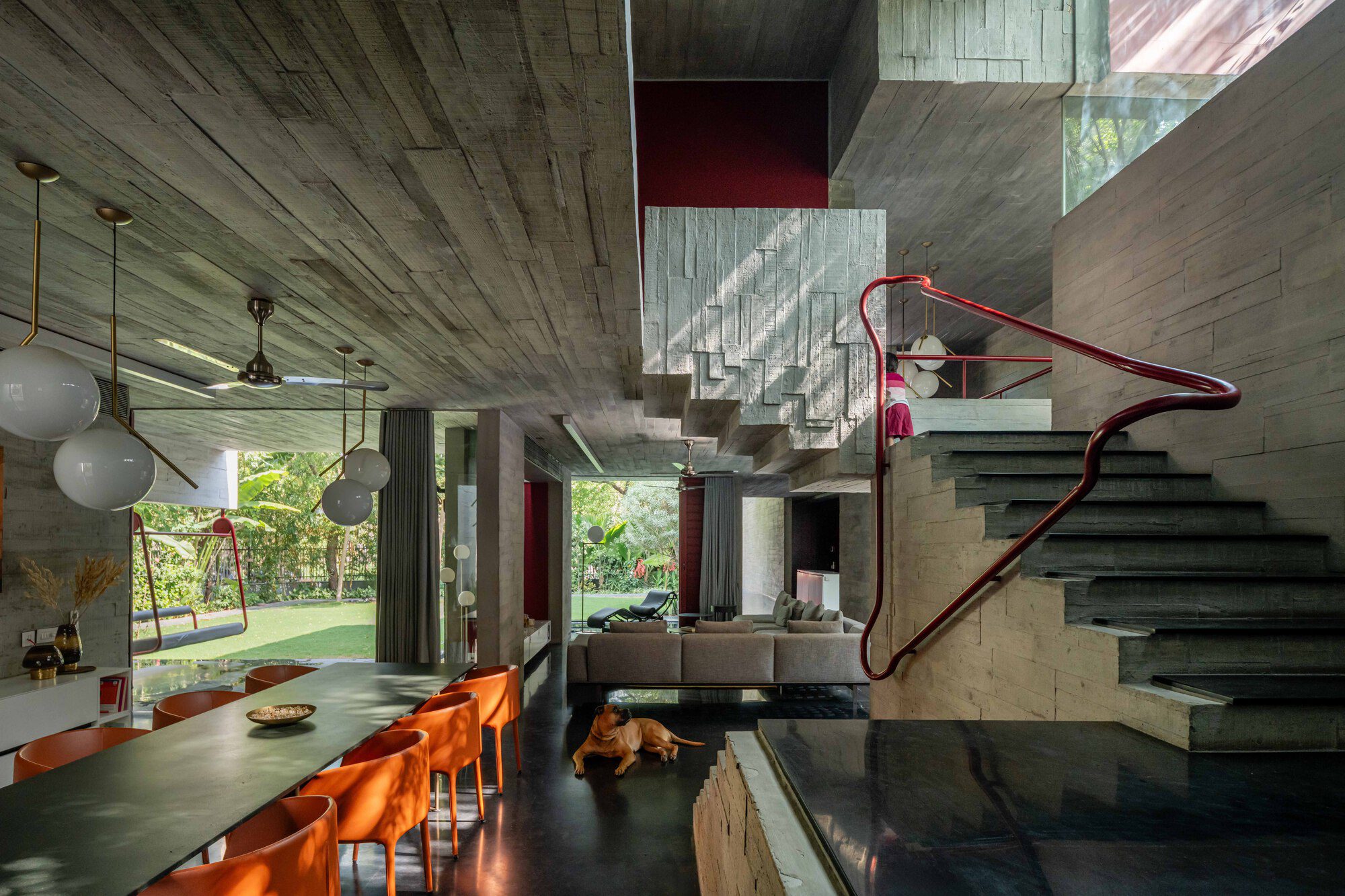 Trees Sliced Through Residence