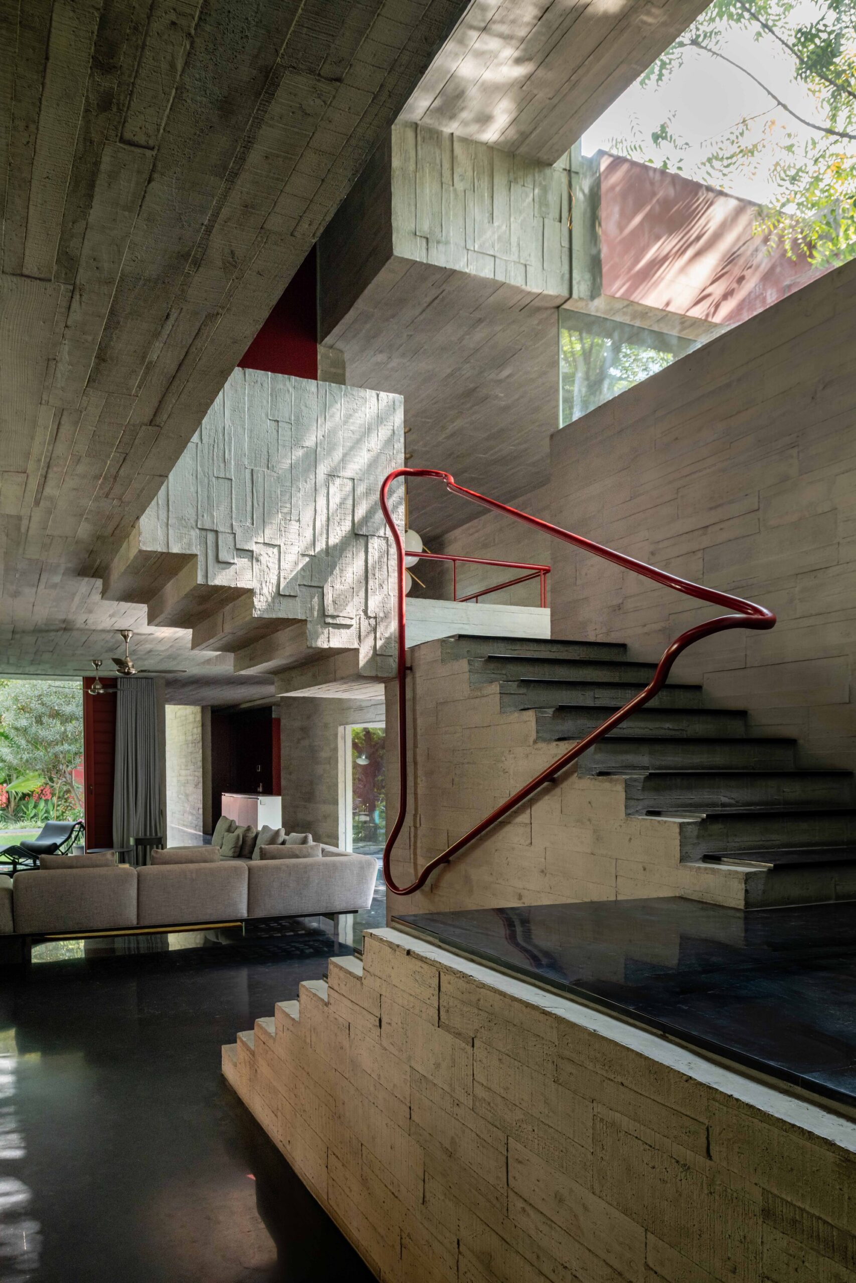 Trees Sliced Through Residence