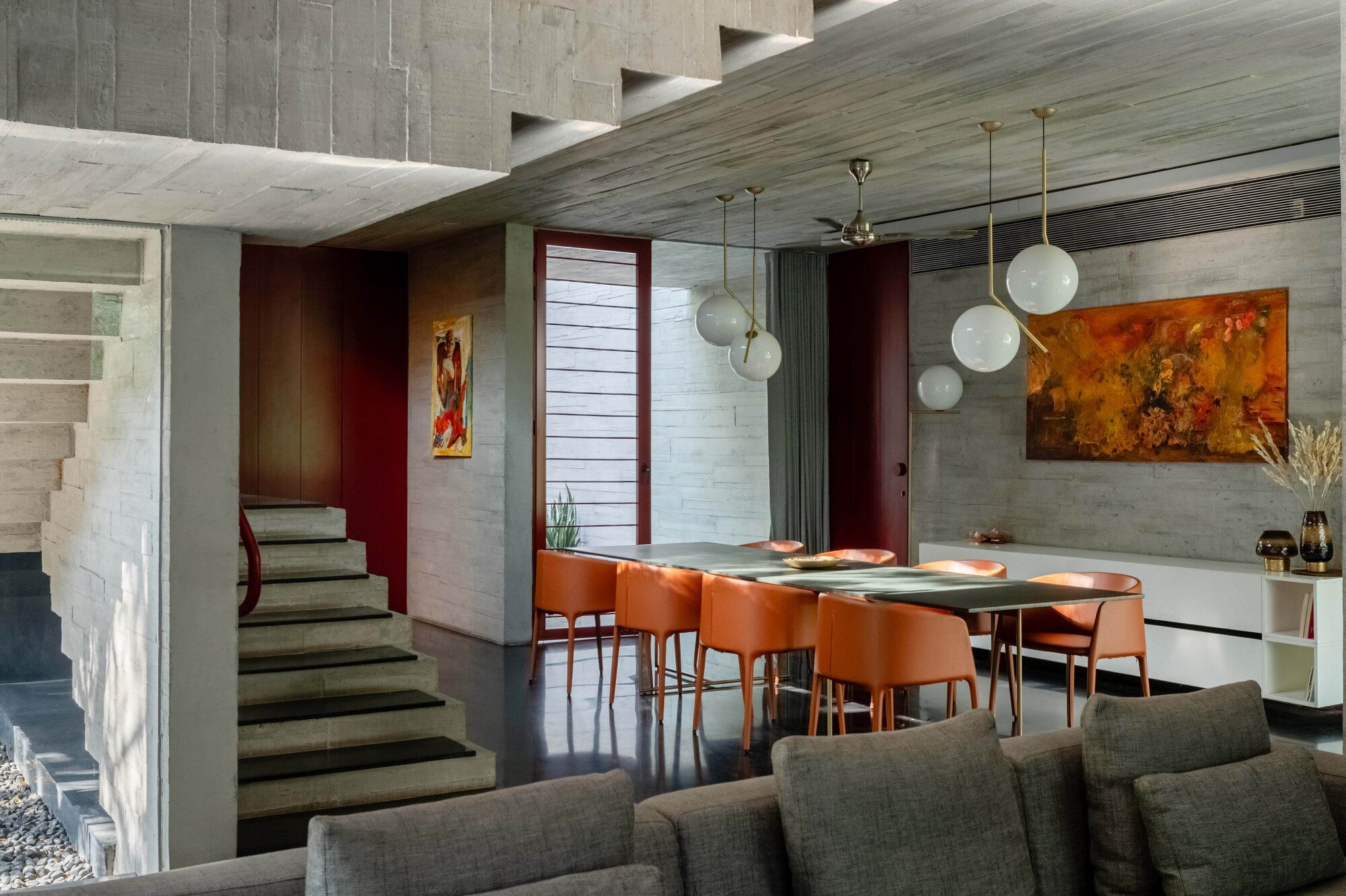 Trees Sliced Through Residence