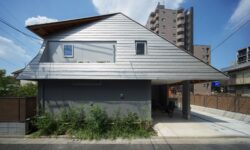 Two Large Roofs Leaning Together