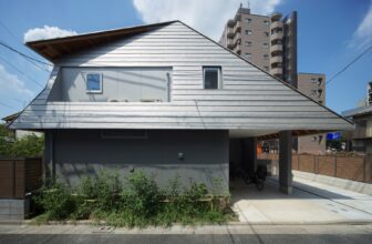 Two Large Roofs Leaning Together