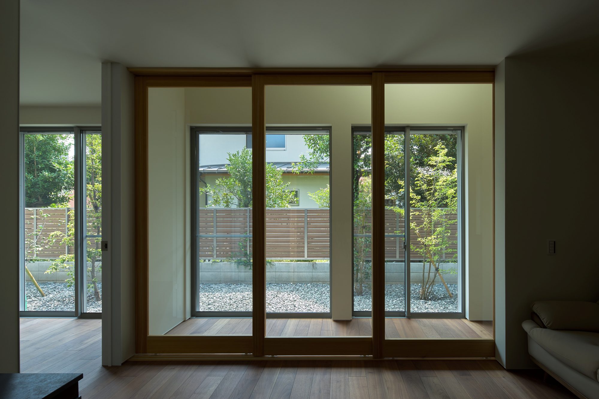 Two Large Roofs Leaning Together