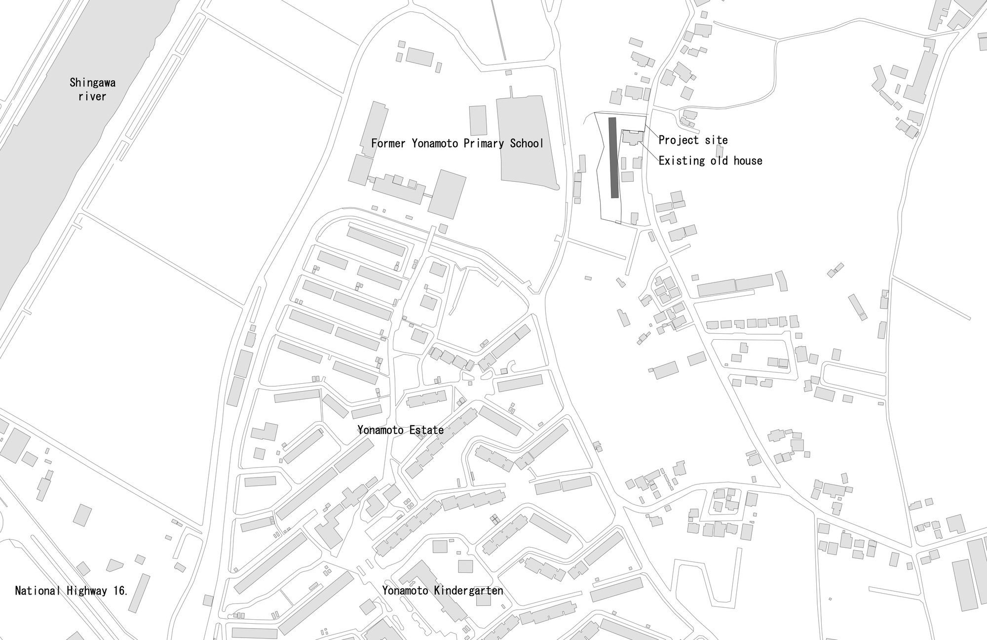 Long House with an Engawa Senior Daycare Center