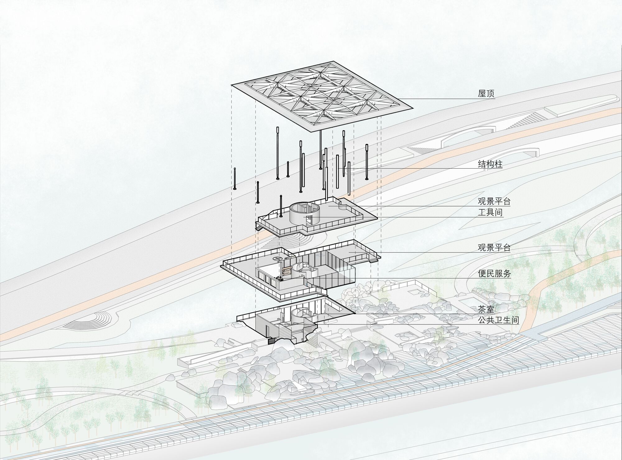 The Jianshi Station & the Tingyun Station