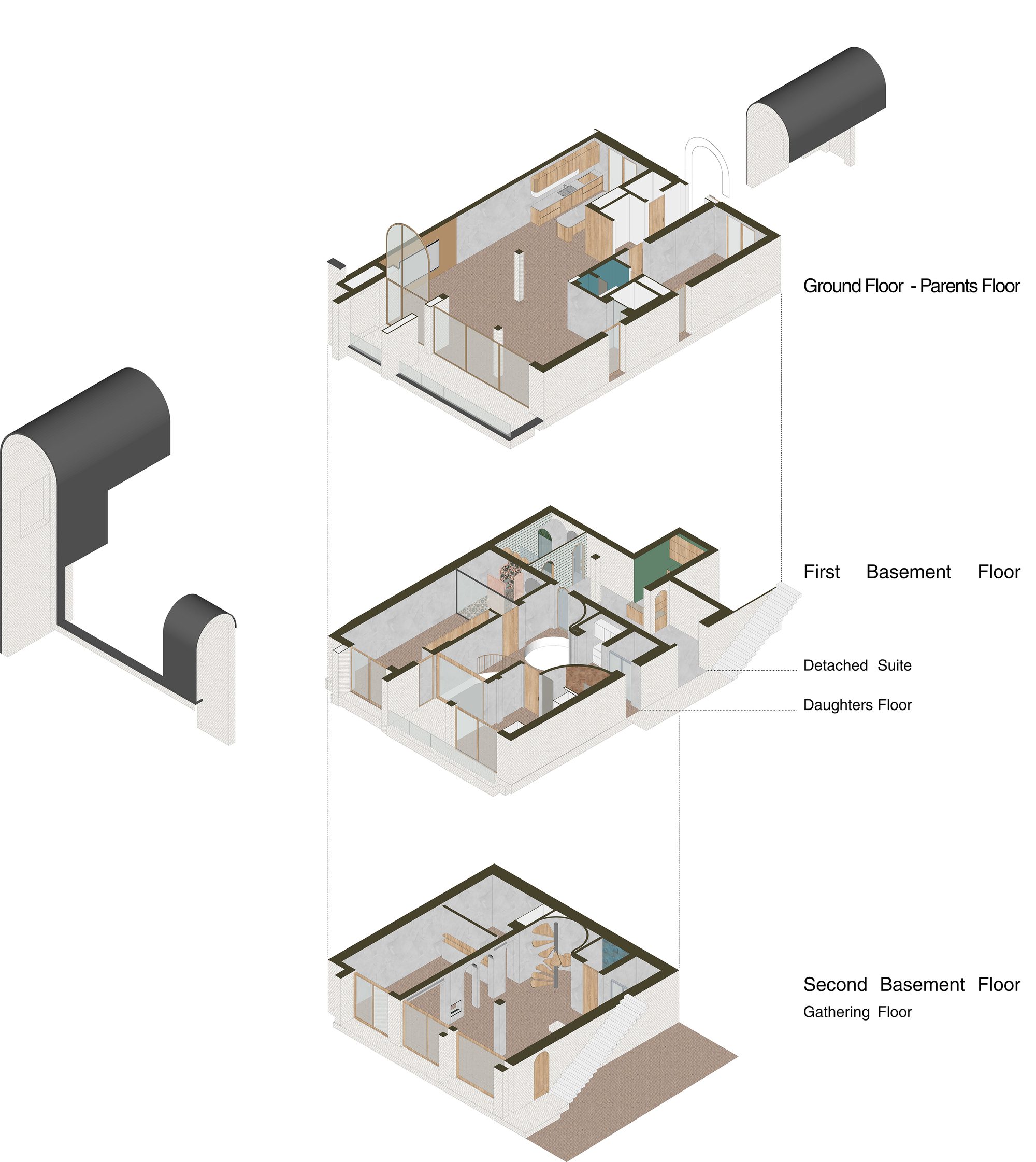 A House Looking to A Cedrus Tree