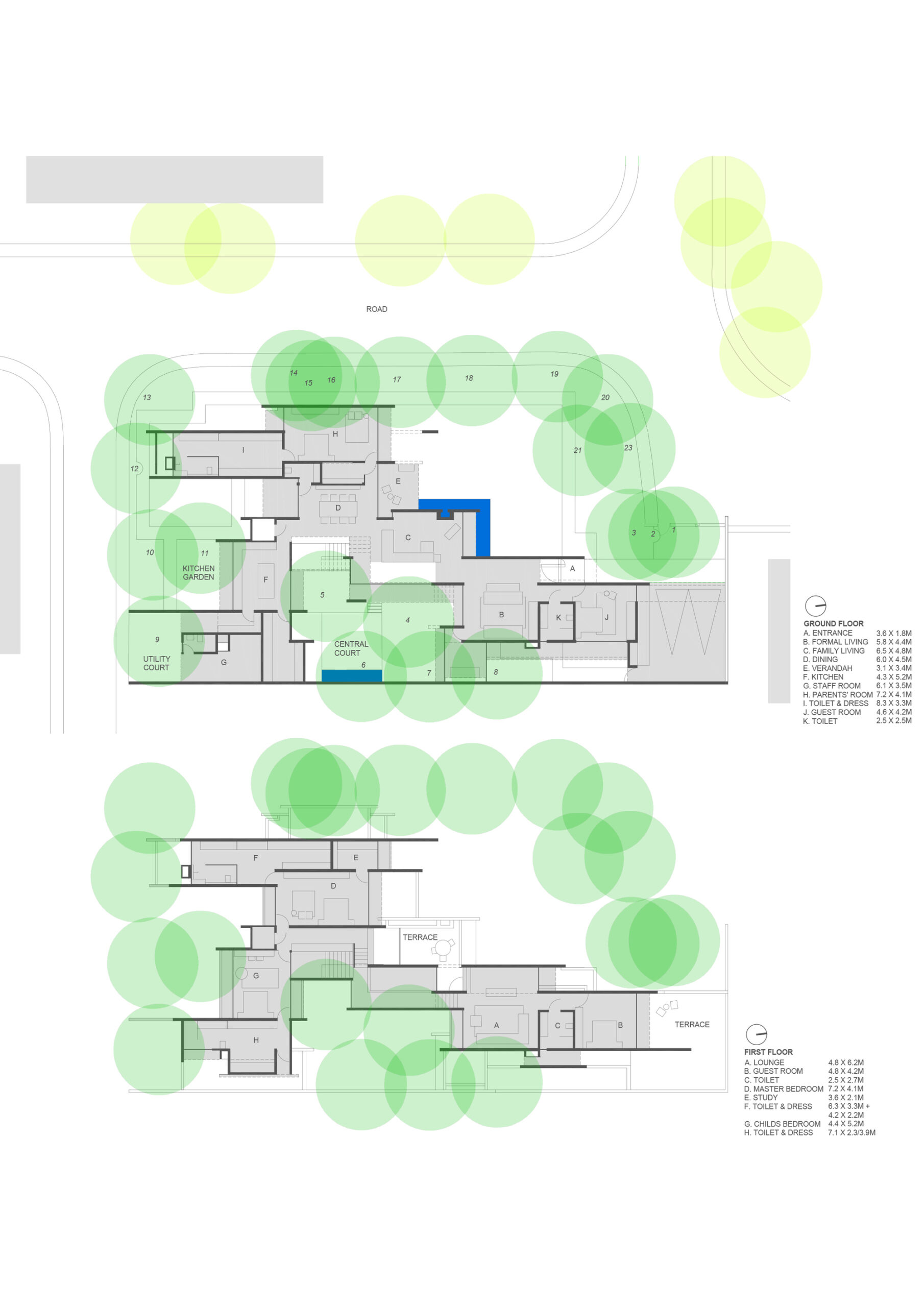 Trees Sliced Through Residence
