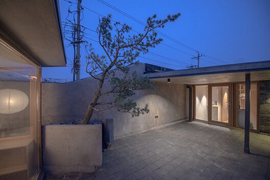 Part of the roof removed to form a new courtyard
