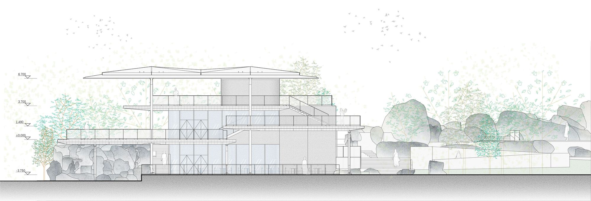 The Jianshi Station & the Tingyun Station