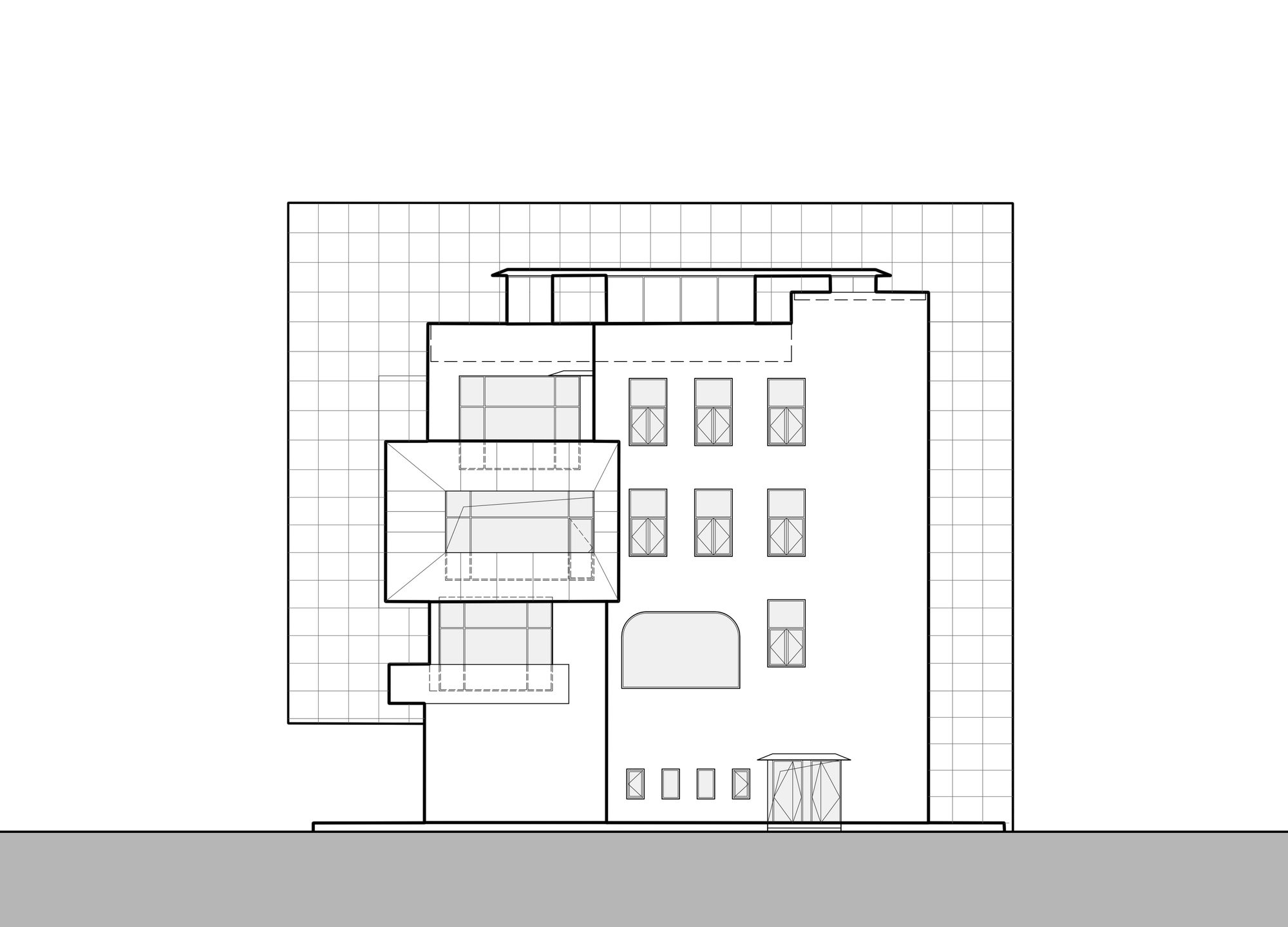 East elevation. Image Courtesy of DUTS design51