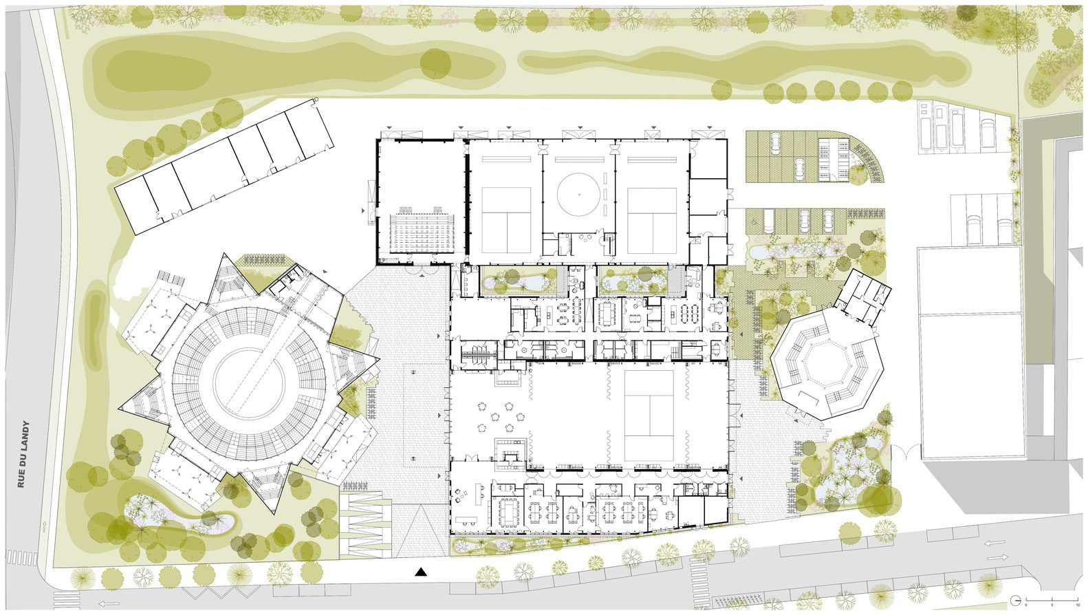 Atelier du Pont Architectes Academie Fratellini Plan RDC page 0001