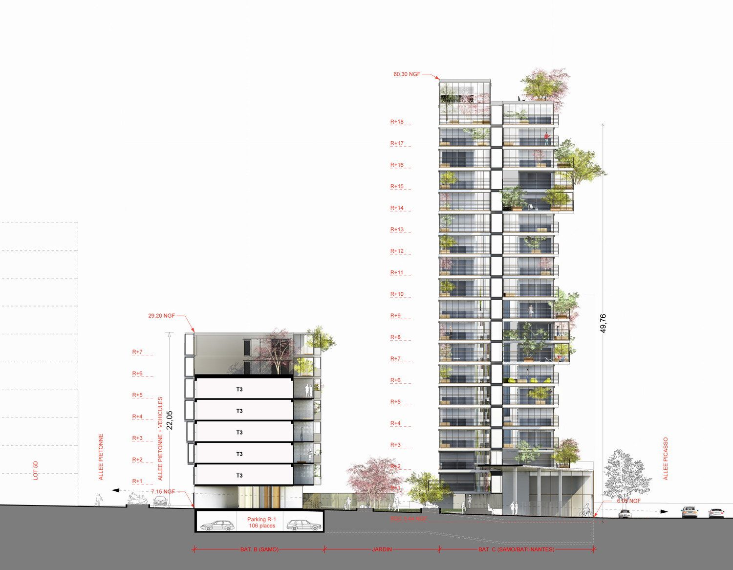 151 dwellings in ZAC du Pré Gauchet