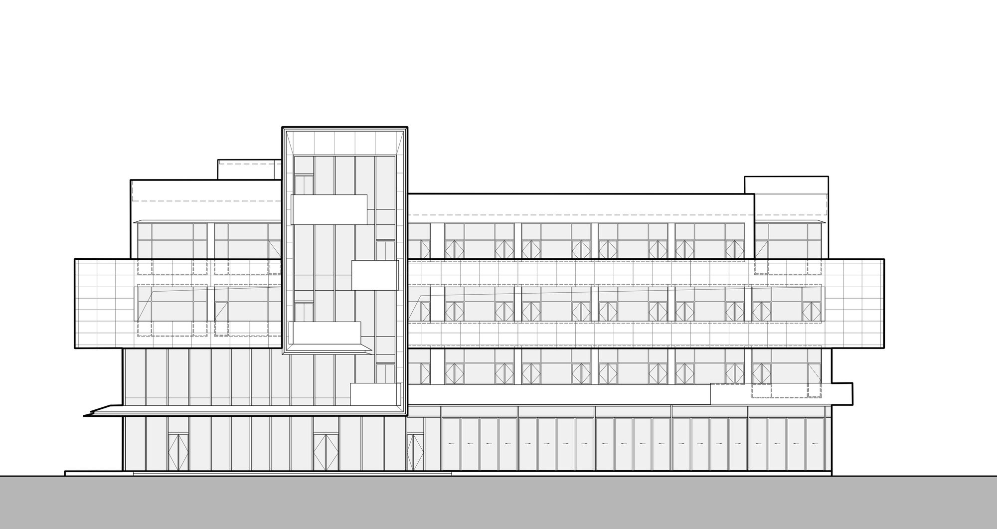 West elevation. Image Courtesy of DUTS design53