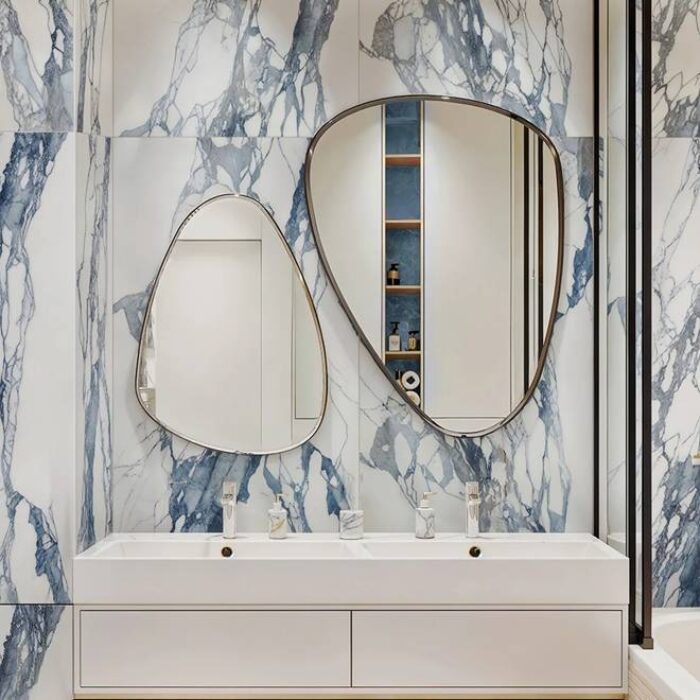 Air Superiority Blue 24x48 Polished Porcelain Large Format Tile