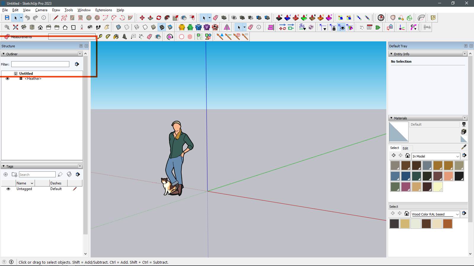SketchUp software interface, a popular 3D modeling application used in architecture and design.