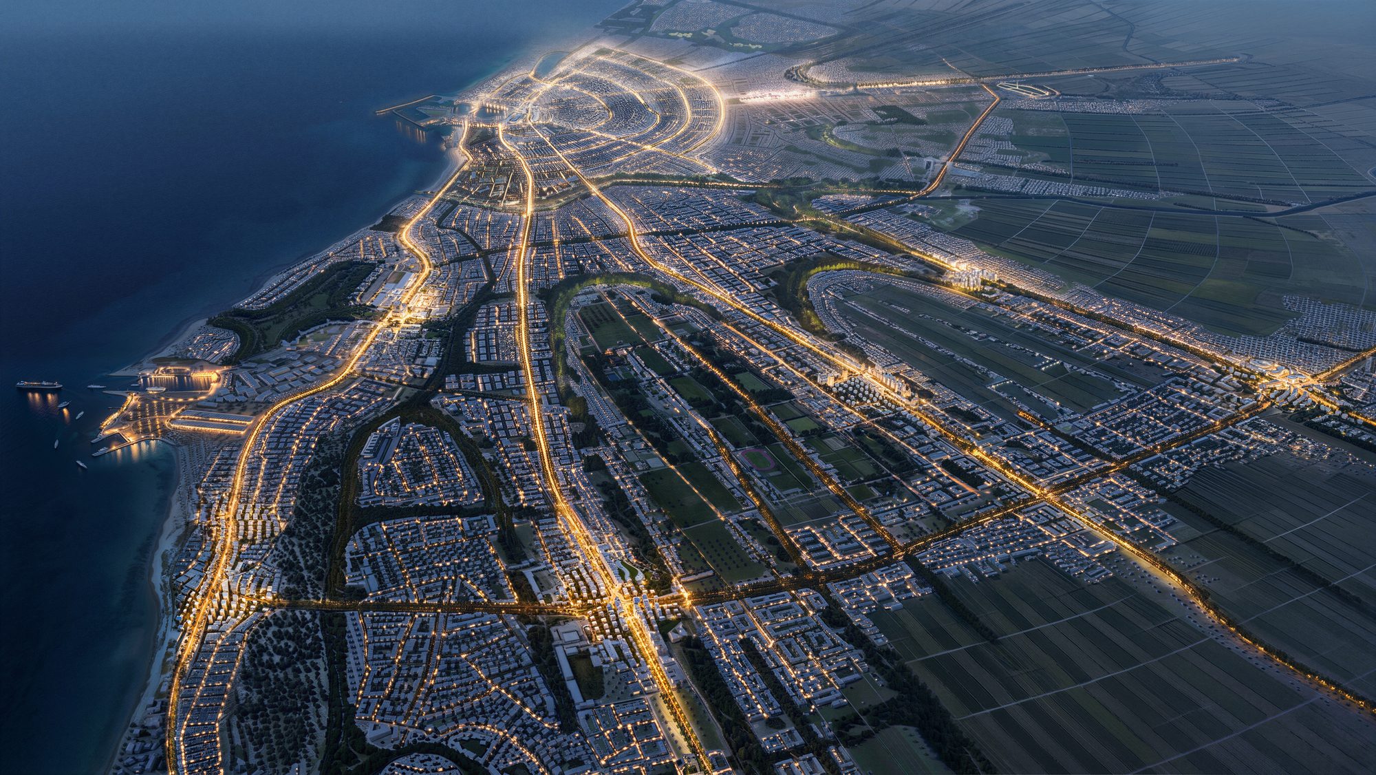 Street-level rendering of Benghazi Old Town public spaces