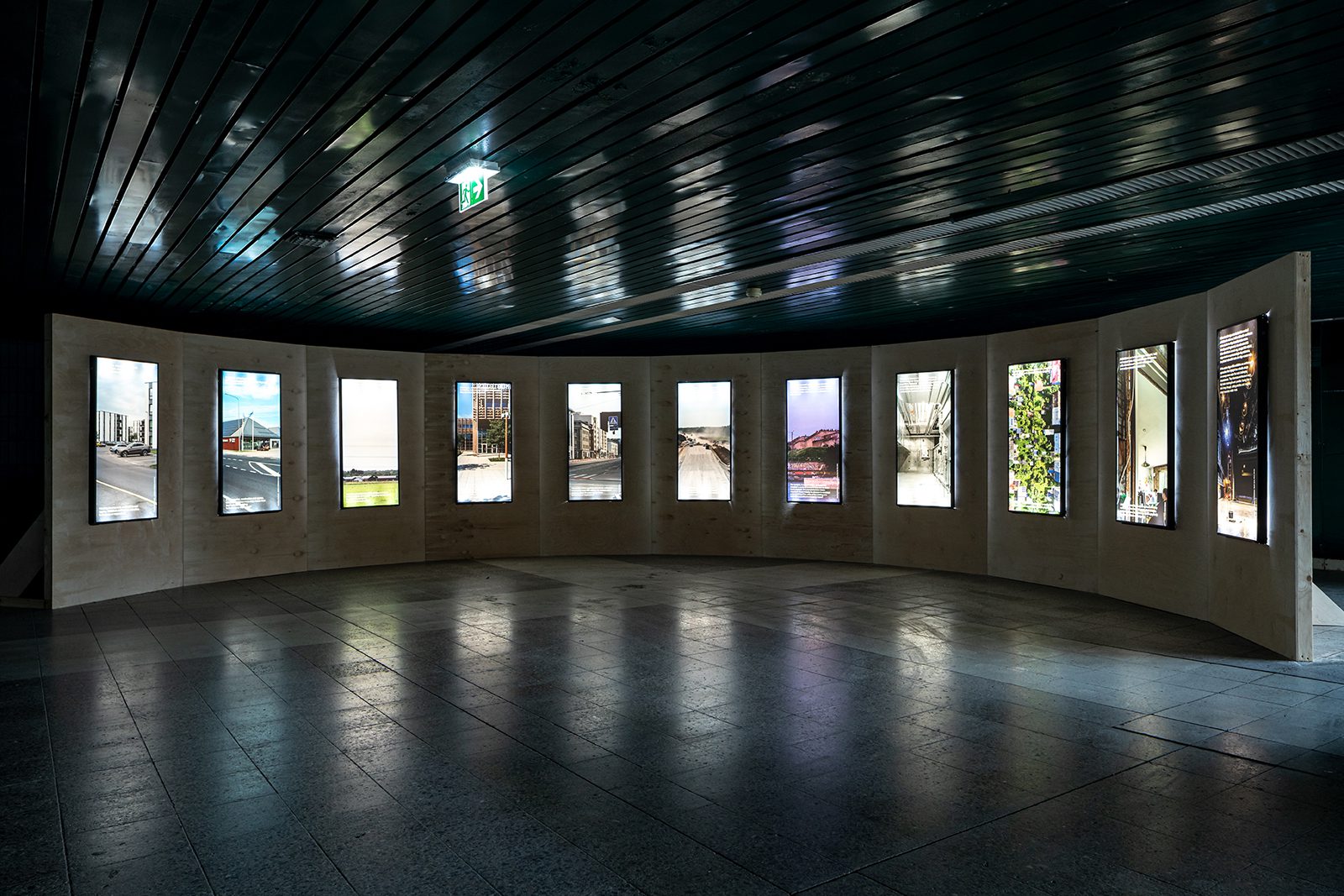 Aging concrete surfaces and open terraces of Linnahall in Tallinn
