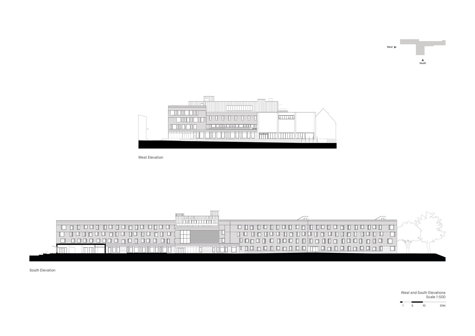 Meeting and teaching space with timber structure and campus views