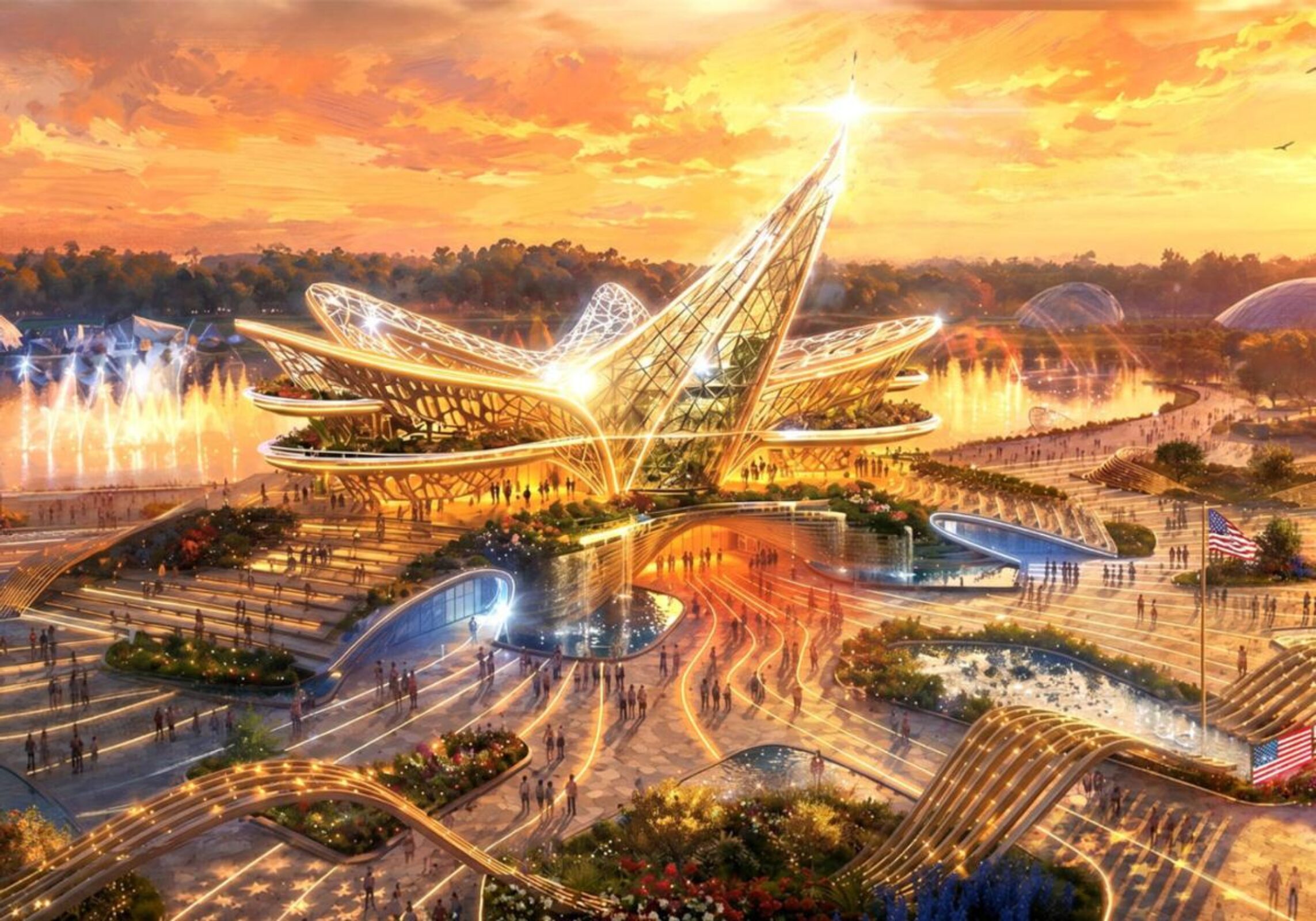 Design concept for the USA Pavilion by BRC Imagination Arts at Expo 2031 Minnesota
