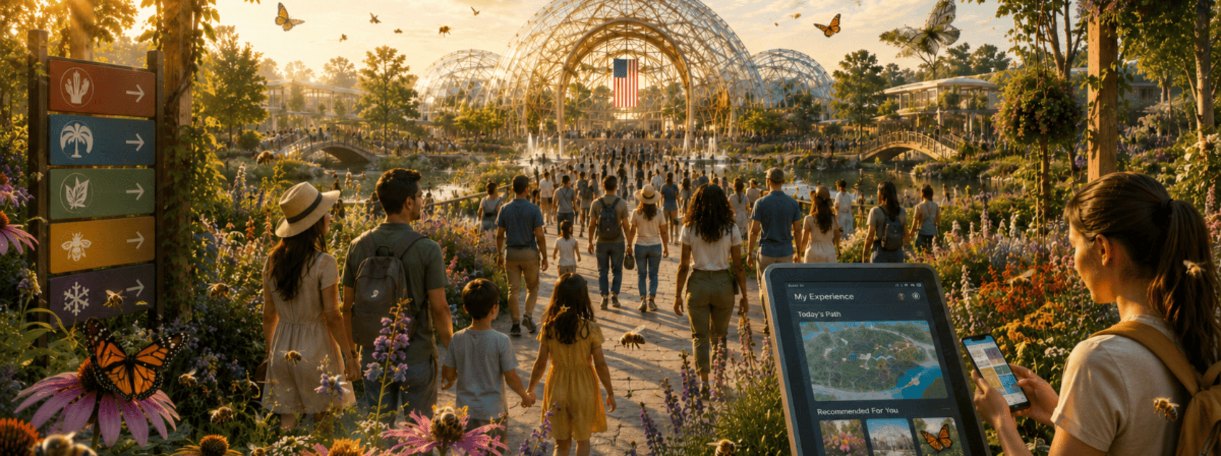Expo 2031 Minnesota artwork showing the theme Human / Nature: Where Humanity and Horticulture Meet