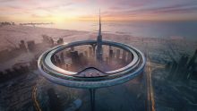 A Magnificent Concept Of The Future Was Revealed, A Giant Ring 550 Meters High Surrounding Burj Khalifa, Downtown Dubai
