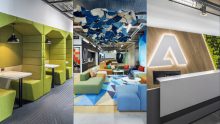 Adobe’s New London Office Features Industrial Yet Colorful Interior and Rooftop Running Track