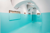 Gallery Interior Into A Ship Hull With Blue Paint|D’elia